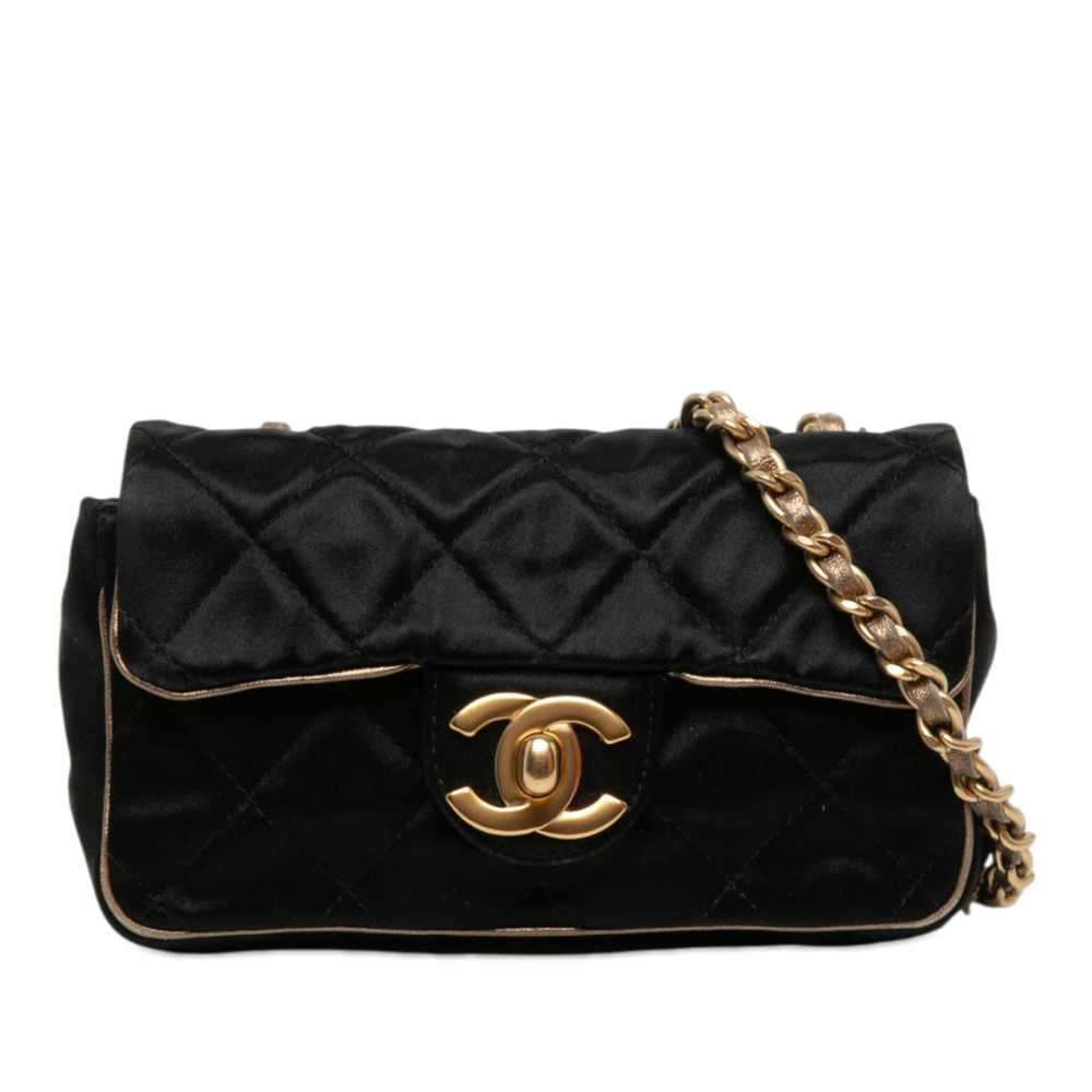 Pre-Loved Chanel Extra Mini Quilted Satin Flap